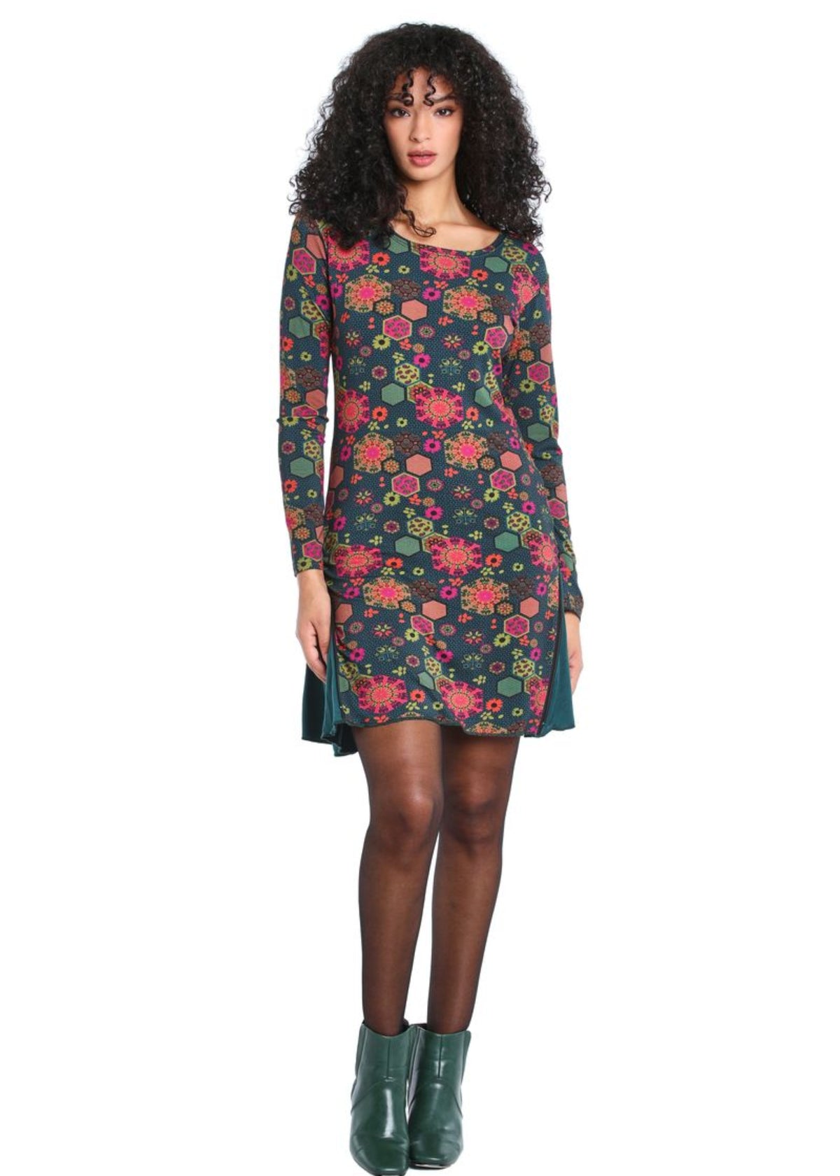 W22D45 - Abito svasato Winter Nomad Baba Design - Gipsy Fashion Wear 