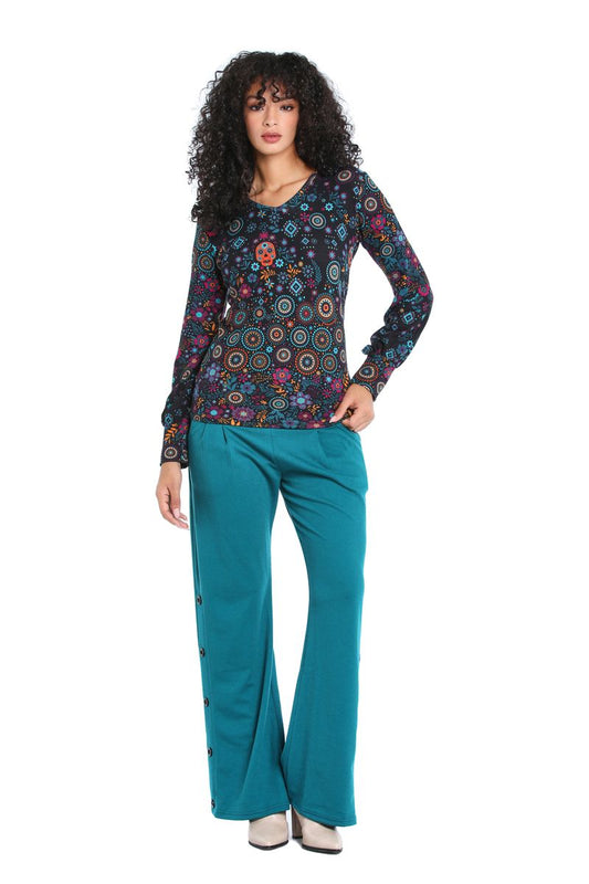 W22P07 - Pantalone tinta unita Free Spirit - Gipsy Fashion Wear 