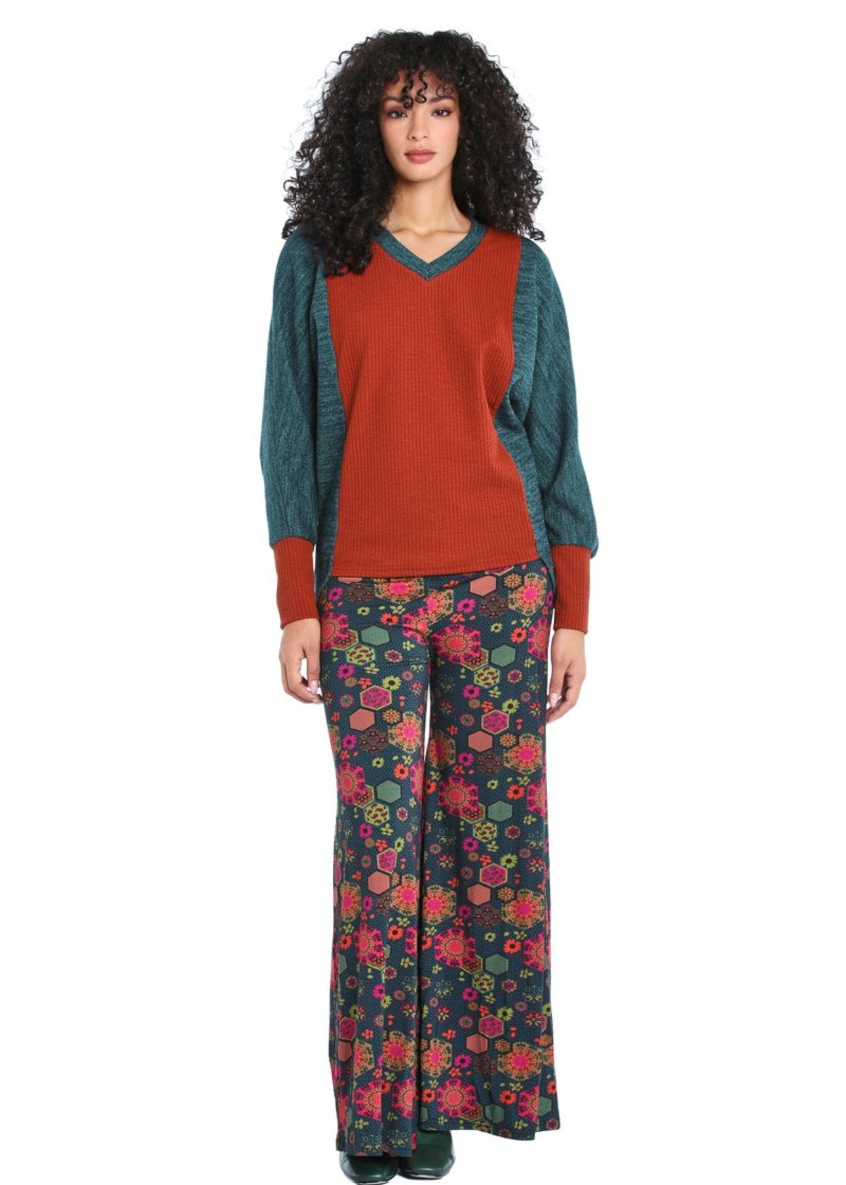 W22P12 - Pantalone palazzo Winter Nomad Baba Design - Gipsy Fashion Wear 