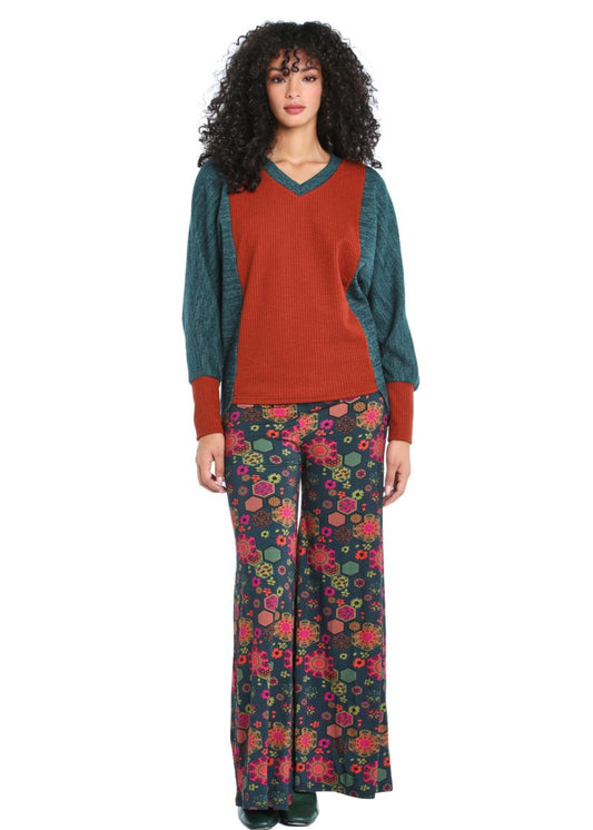 W22P12 - Pantalone palazzo Winter Nomad Baba Design - Gipsy Fashion Wear 