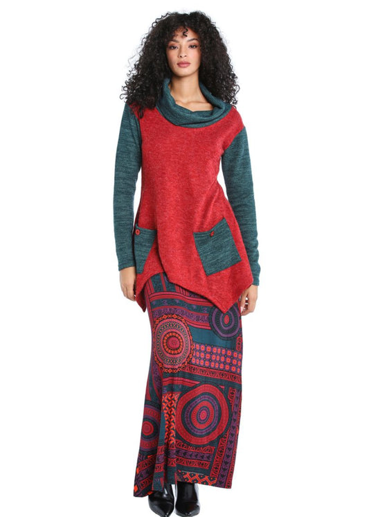 W22SK09 - Gonna lunga Bohemian Trip Baba Design - Gipsy Fashion Wear 