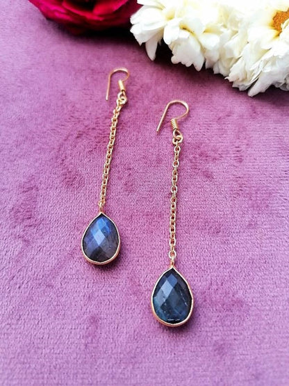 Labradorite drop earrings