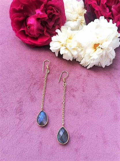 Labradorite drop earrings