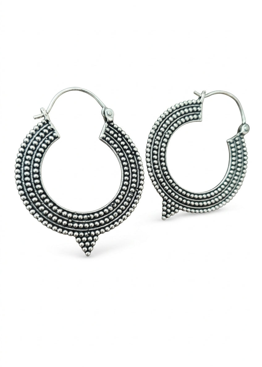 Orecchini a Cerchio Filigrana con Punta - Gipsy Fashion Wear 