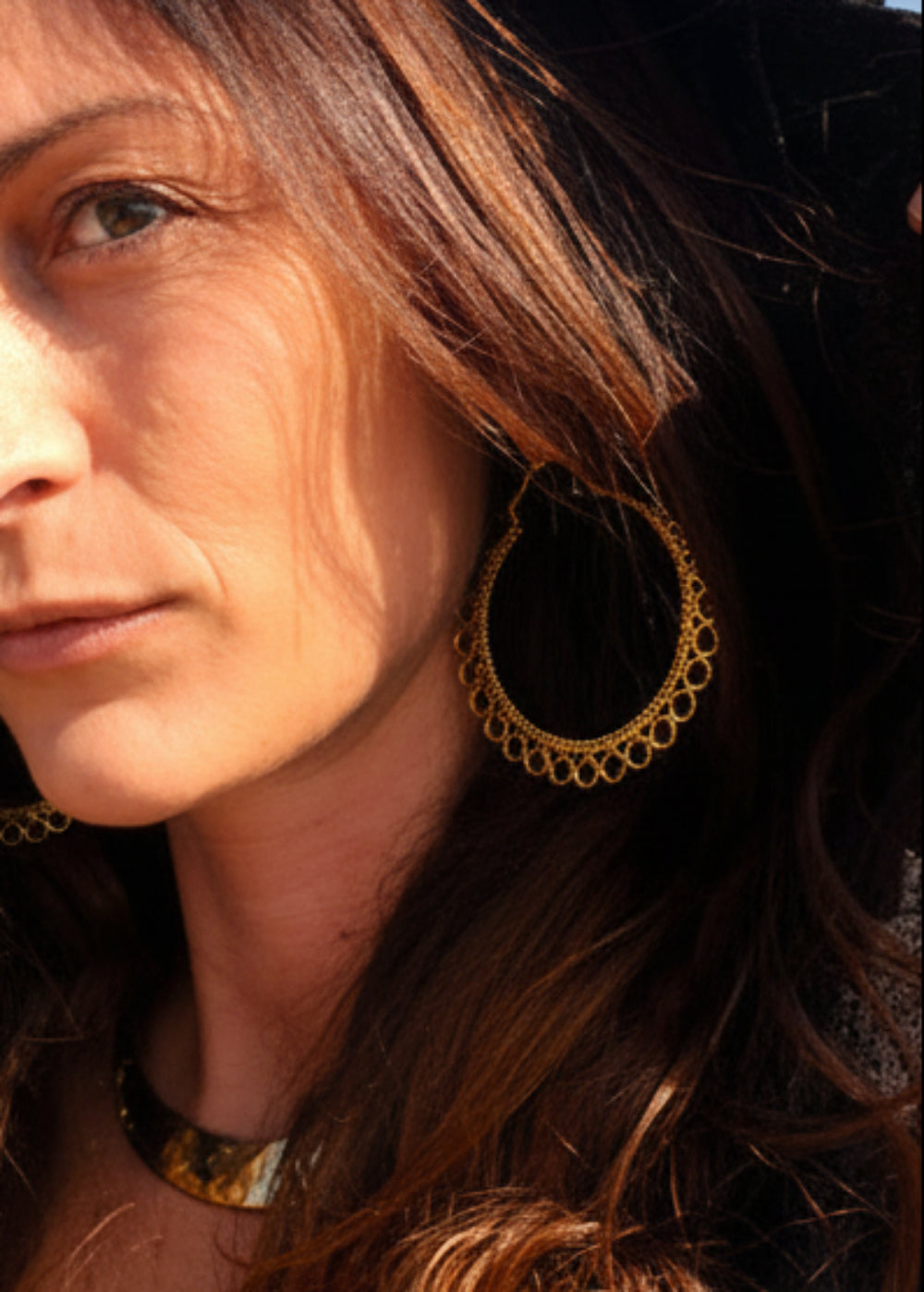 Orecchini Cerchio grande Mandala - Gipsy Fashion Wear 