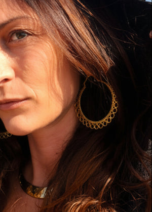 Orecchini Cerchio grande Mandala - Gipsy Fashion Wear 