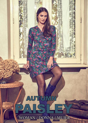 W22D44 - Abito corto Autumn Paisley Baba Design - Gipsy Fashion Wear 